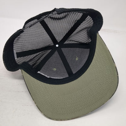 Richardson Trucker Hat Green Camo One Size Tiger Stripe Snapback HVAC Logo