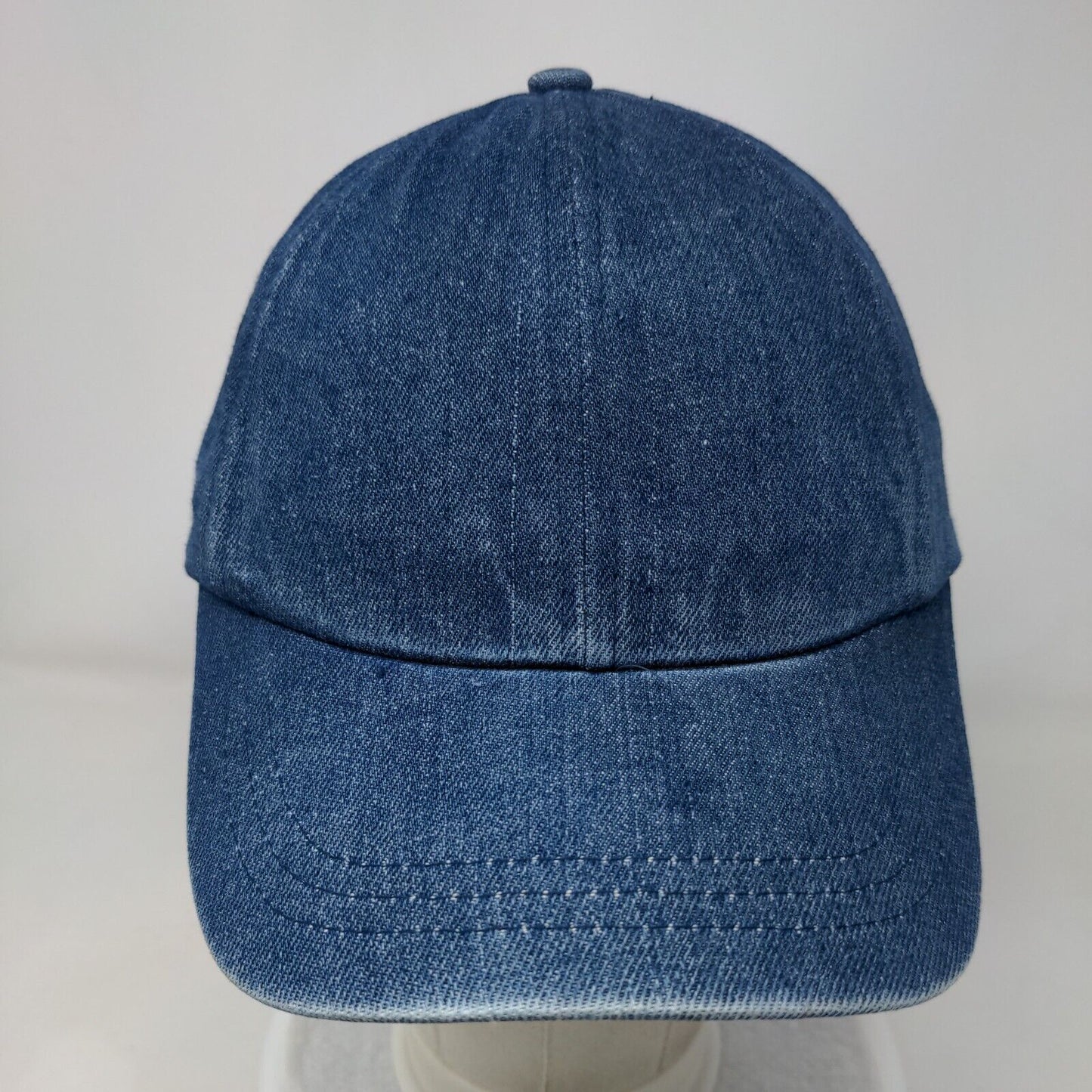 Unbranded Slideback Hat Blue One Size Adjustable 6 Panel Denim Blank