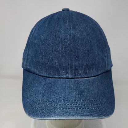 Unbranded Slideback Hat Blue One Size Adjustable 6 Panel Denim Blank