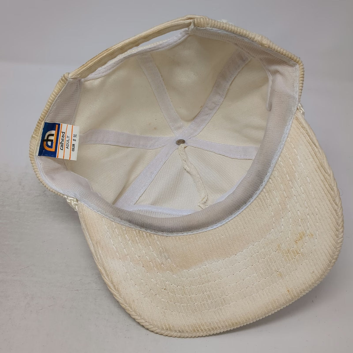 California Headwear Oakland Athletics MLB 5 Panel Beige Green Rope Hat Vintage