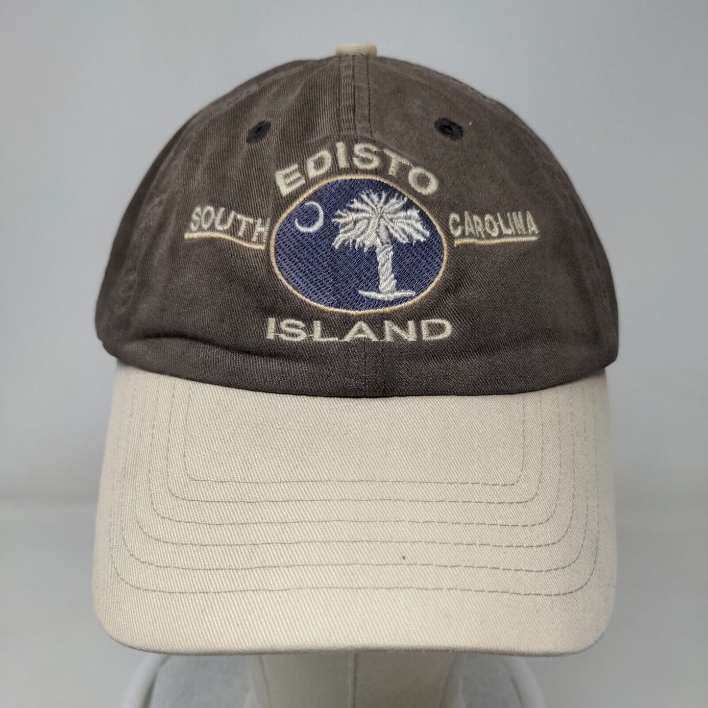 Edisto Island South Carolina Strapback Hat Brown One Size Embroidered