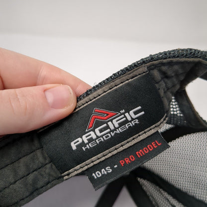 Our Town Snapback Trucker Hat Gray OS Adjustable Mesh Back Pacific Headwear