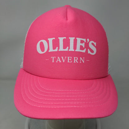 Ollie's Tavern Snapback Mesh Back Trucker Hat Pink OSFA Colorblock