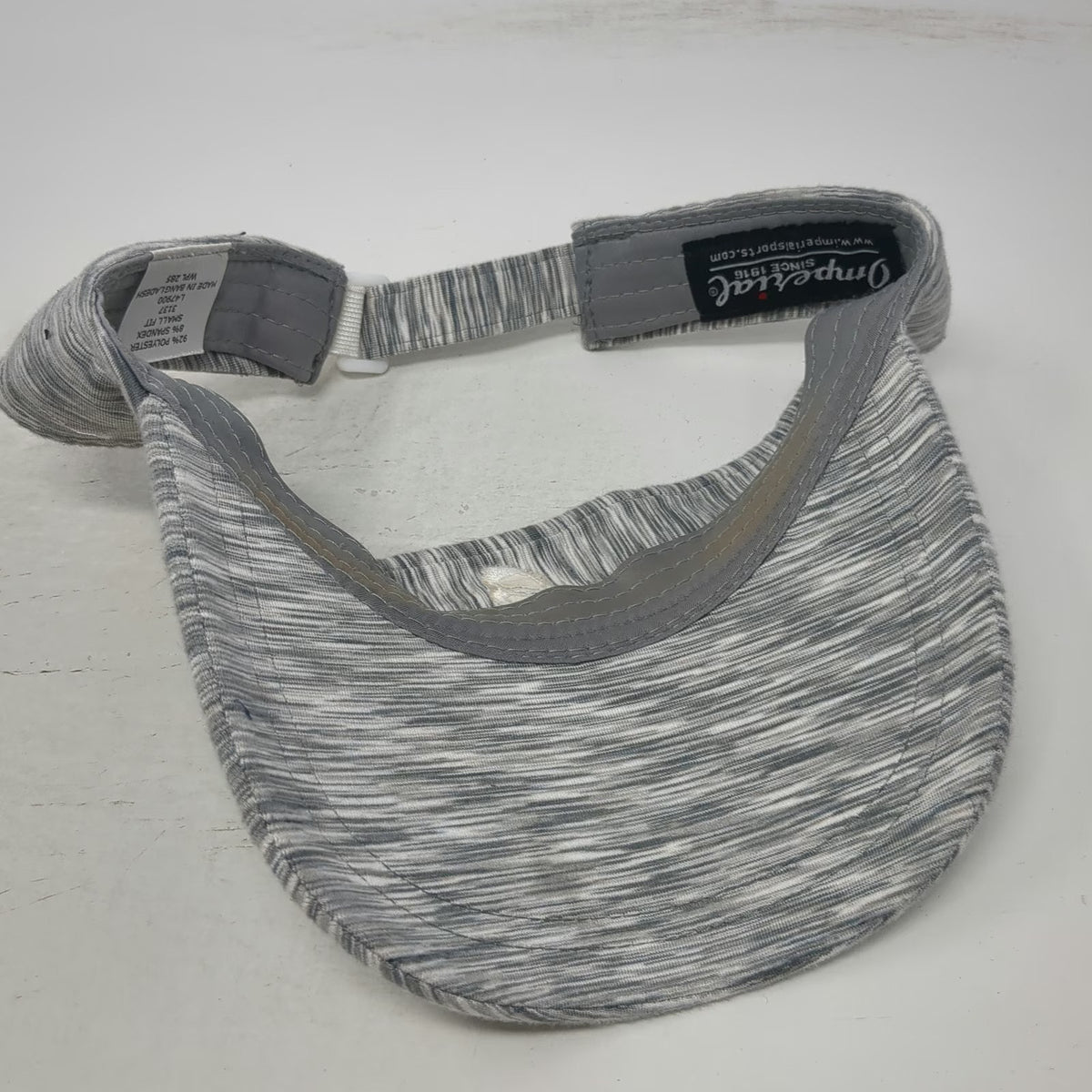 Imperial Visor Gray S Biltmore Embroidered Heather Performance Slideback Hat
