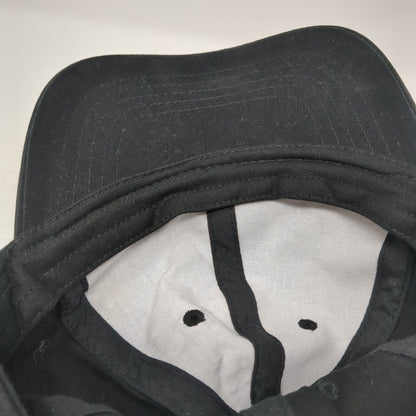 Unbranded Slideback Hat Black Soot 6 Panel Vent Holes Blank Outdoor