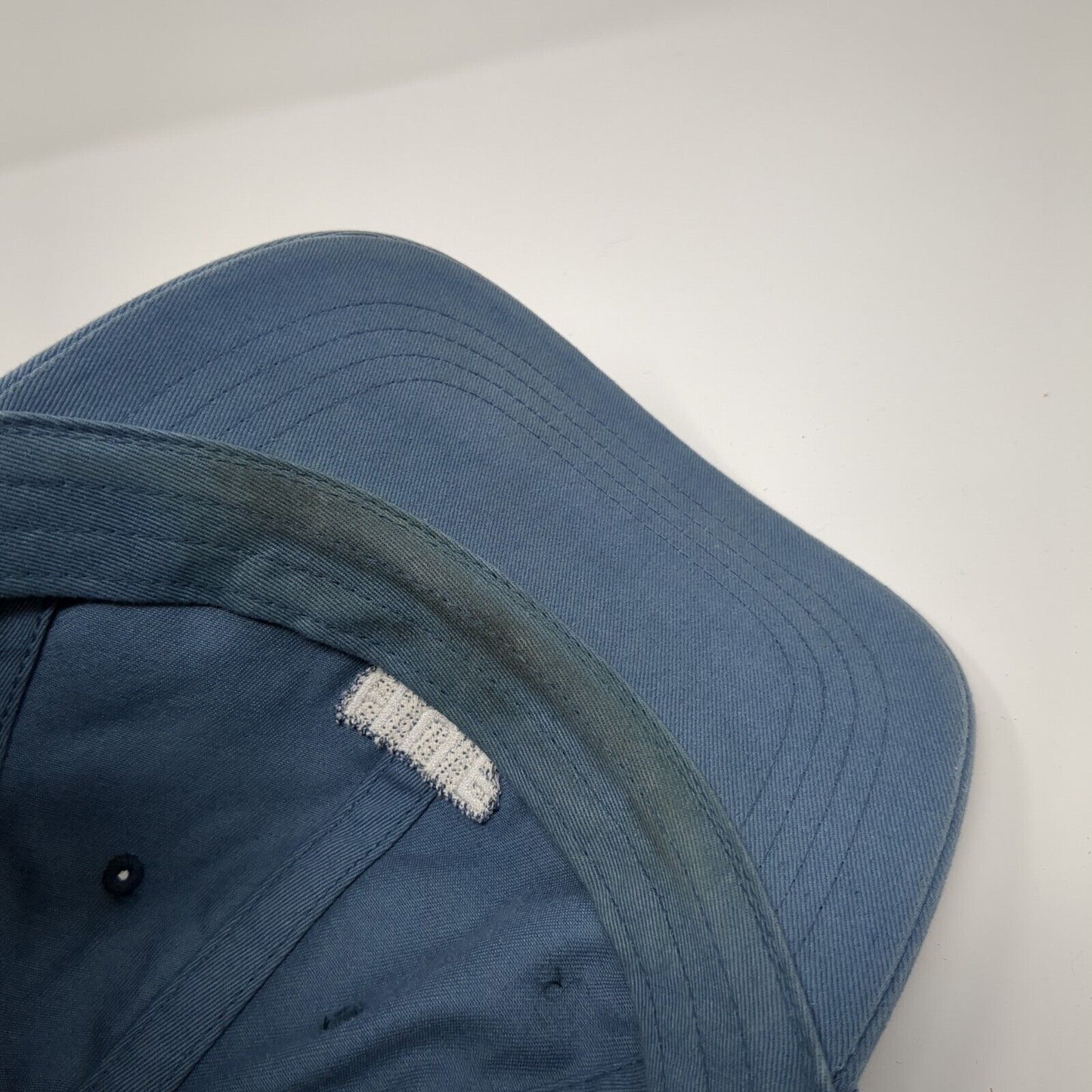 HUF Slideback Hat Blue One Size Adjustable Embroidered Vented Holes 6 Panel