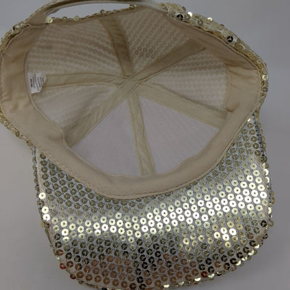 Sequin Shiny Strapback Hat Multicolor One Size Adjustable 6 Panel Polyester