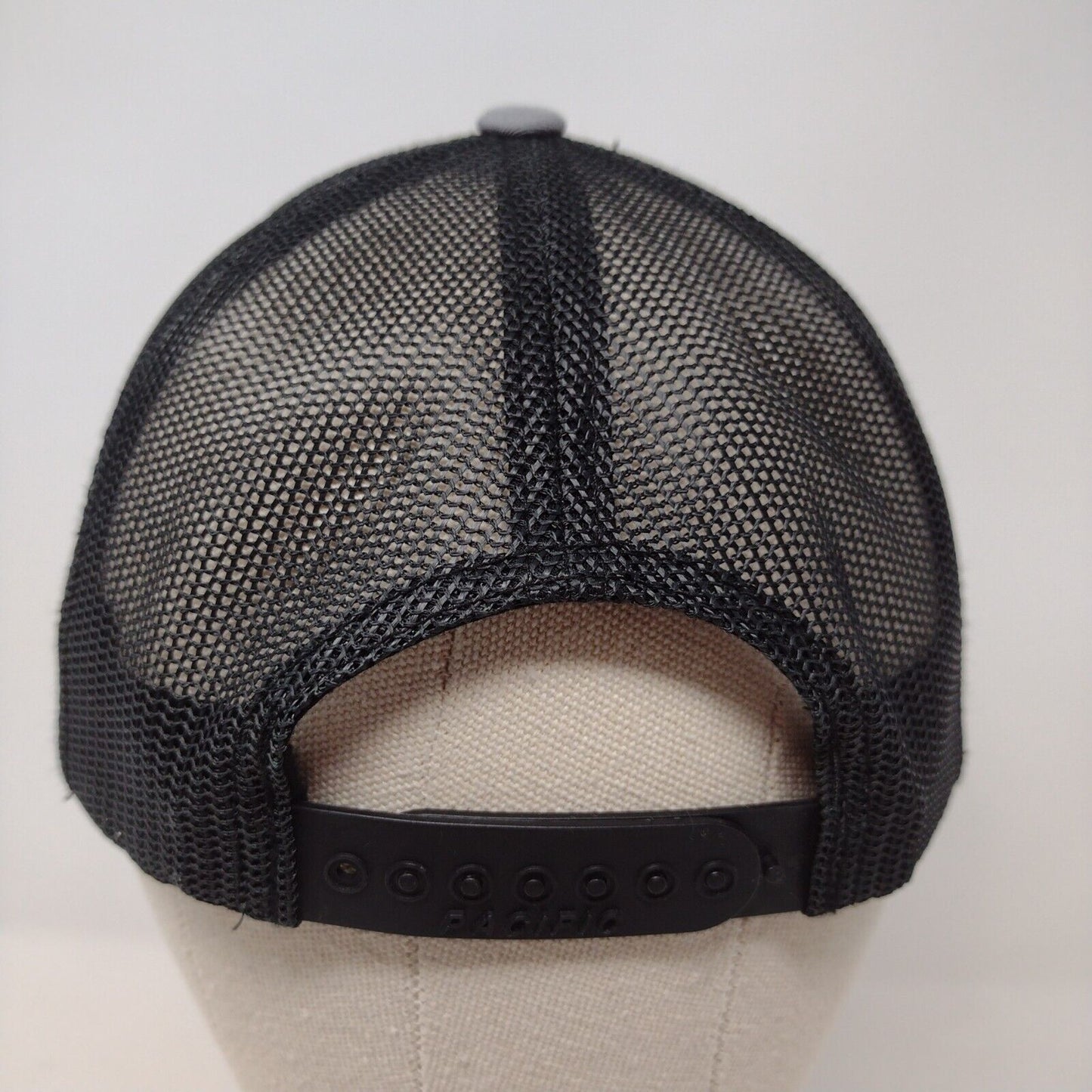 Camp Ida-Haven Snapback Trucker Hat Gray OSFA Adjustable Mesh Pacific Headwear