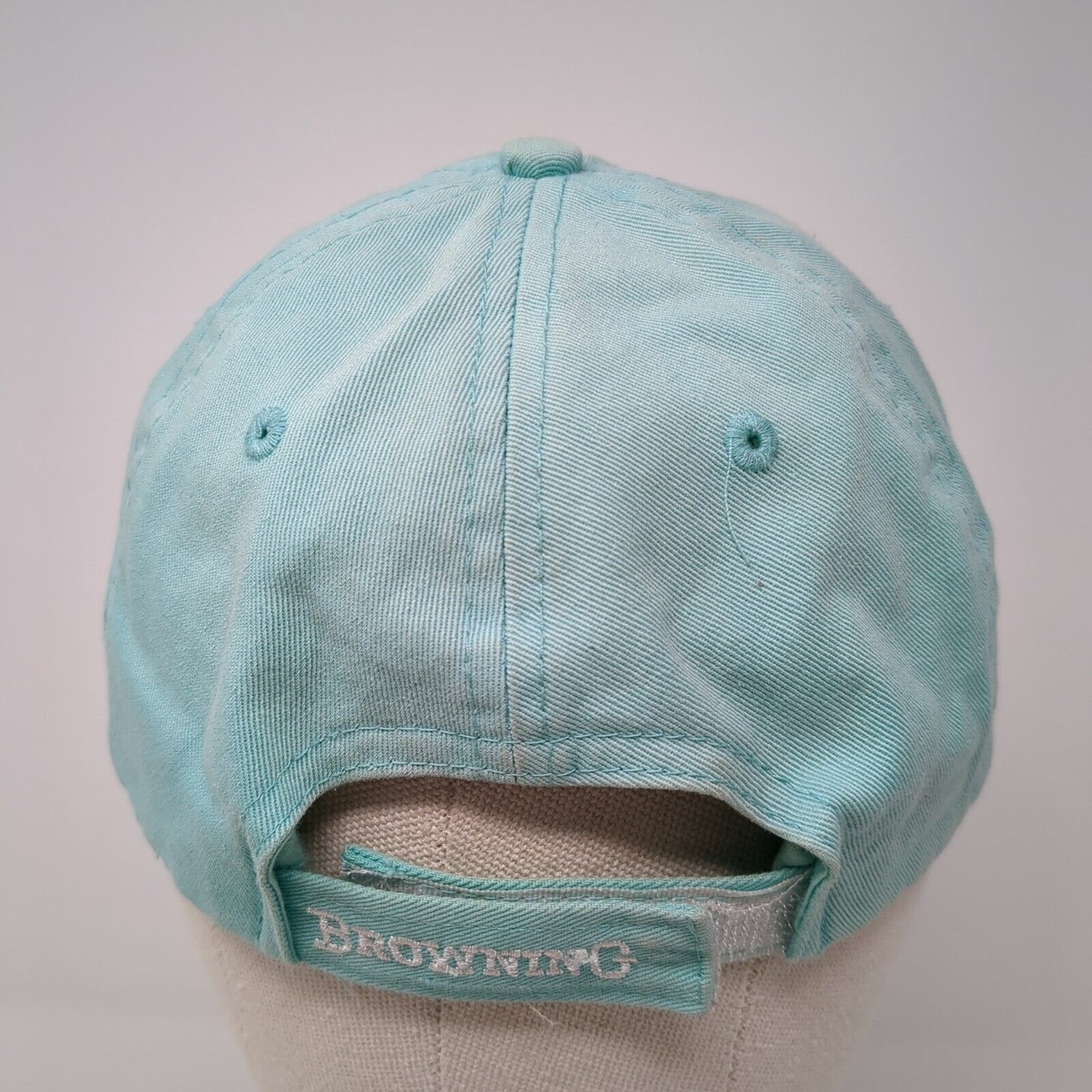 Browning Strapback Hat Blue One Size Adjustable Embroidered 6 Panel Cotton
