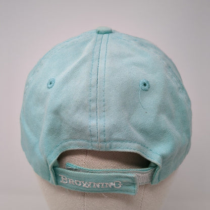 Browning Strapback Hat Blue One Size Adjustable Embroidered 6 Panel Cotton