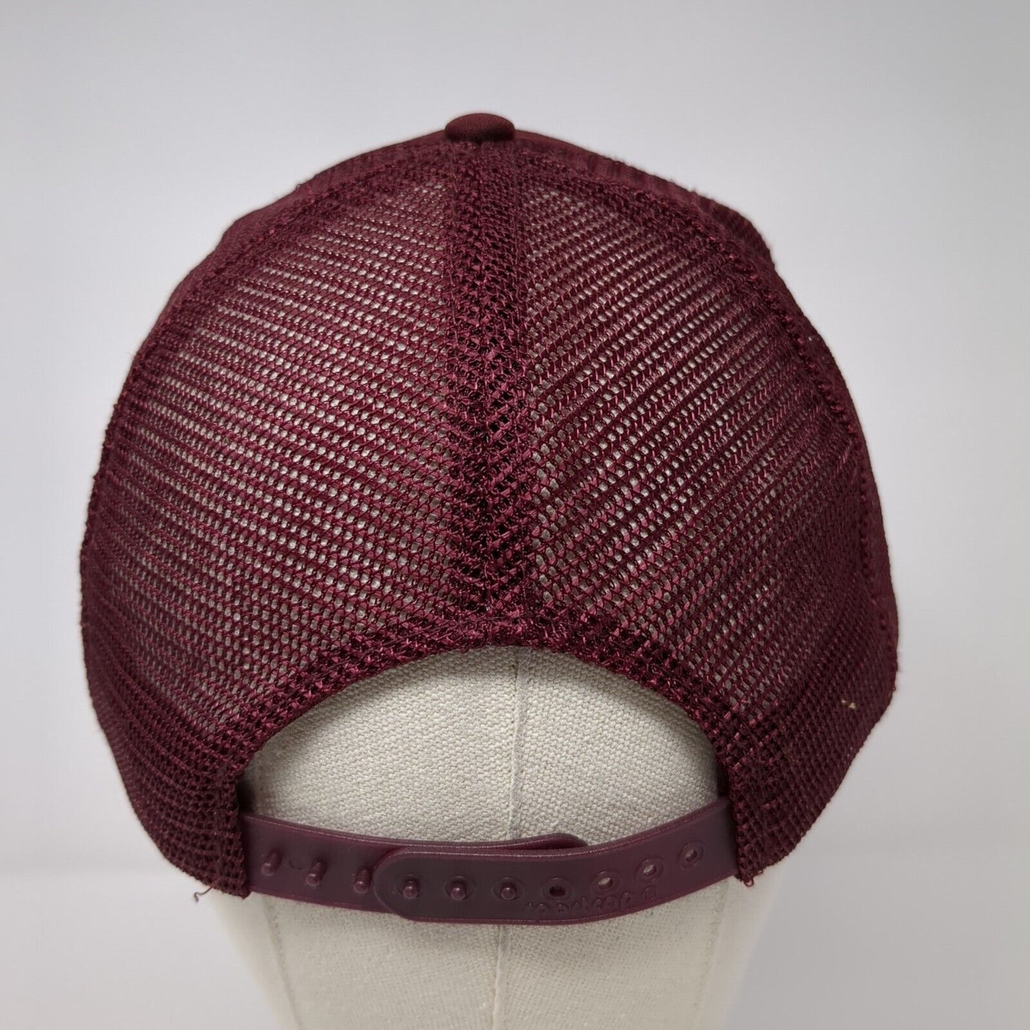 Phillips Lodge Snapback Mesh Back Trucker Hat Red OSFA Solid Adjustable