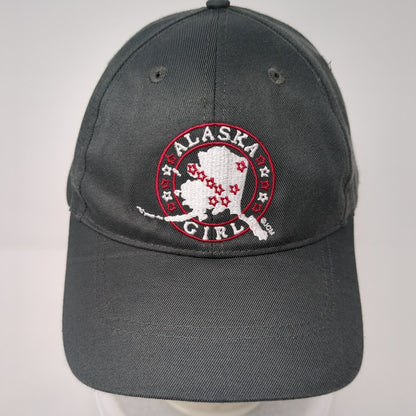Alaska Girl Strapback Hat Gray One Size Adjustable Embroidered 6 Panel