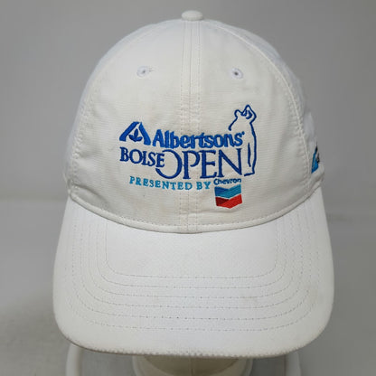 Ivory Albertsons Boise Open Golf Hat White Blue One Size Baseball Cap Slideback