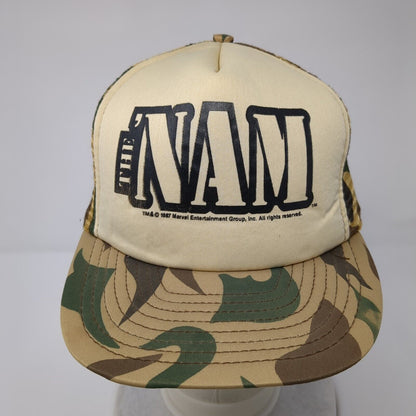 The 'Nam Snapback Mesh Back Trucker Hat Camo M/L Adjustable Kenda