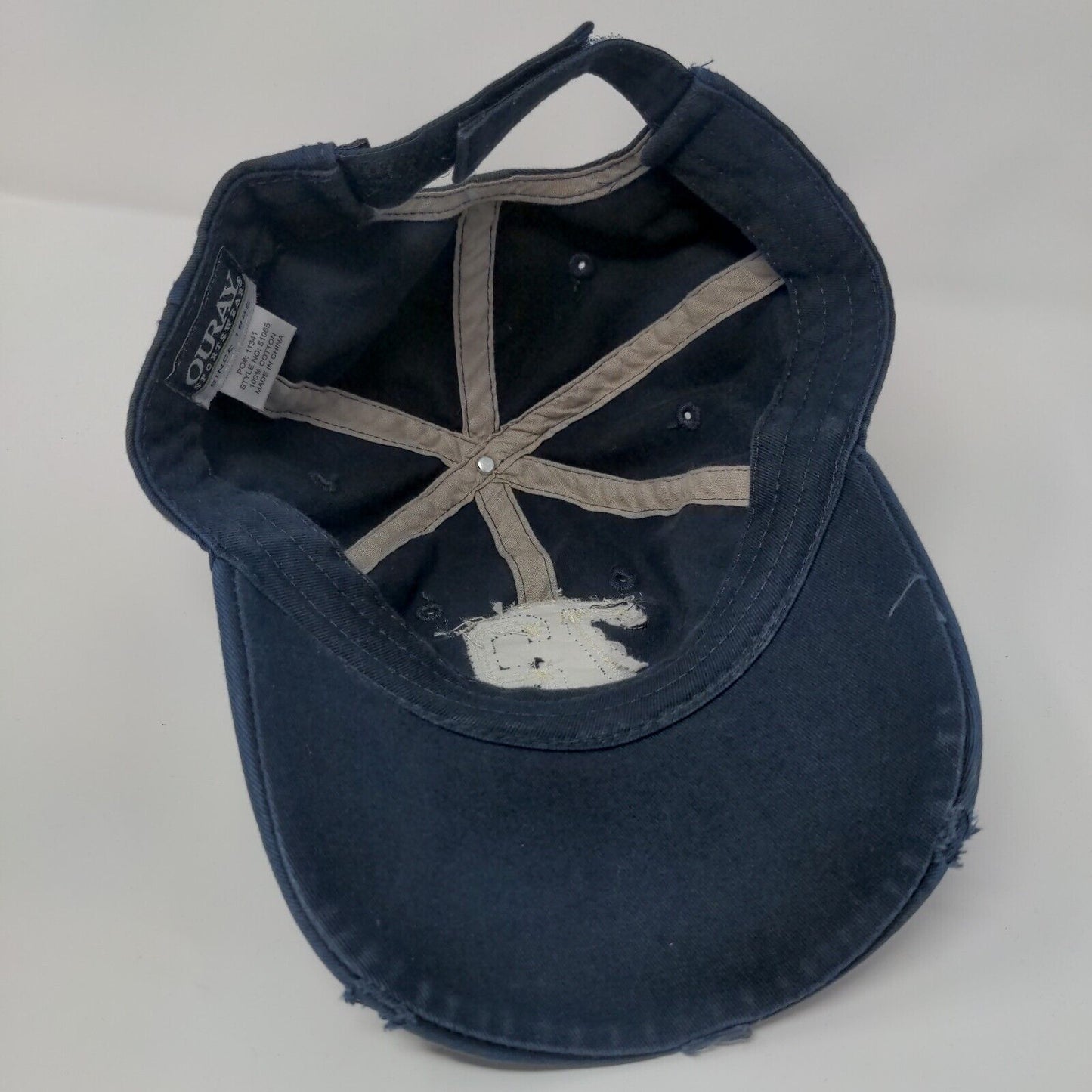 Yellowstone 72 Strapback Hat Blue OS Adjustable Distressed Ouray Sportswear