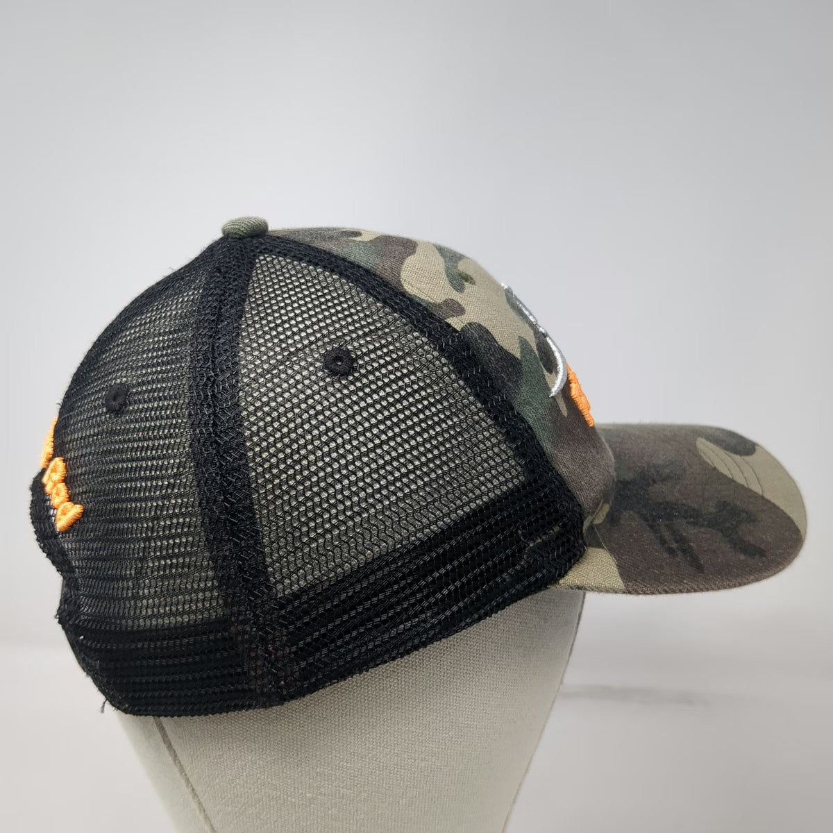 Fishoholic Trucker Hat Green Black One Size Camo Snapback Bend Your Rod Fishing