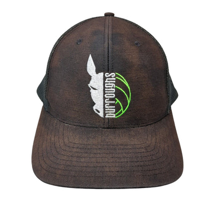 Burroughs Snapback Trucker Hat Black One Size Mesh Back Richardson