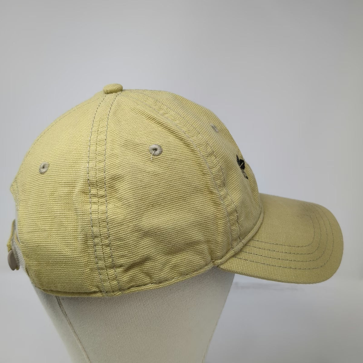 C.A.P. Brand Baseball Cap Beige Black One Size Embroidered Logo Strapback hat