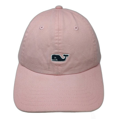 Vineyard Vines Pink One Size Baseball Cap Whale Logo Adjustable Strap Cotton Hat
