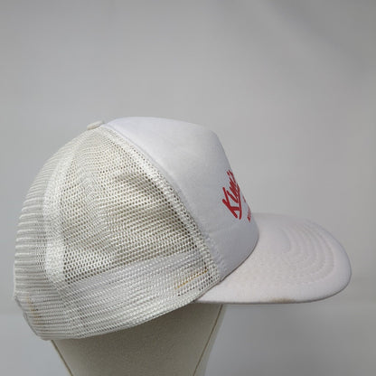 Kim's Korner Snapback Mesh Back Trucker Hat White One Size Adjustable