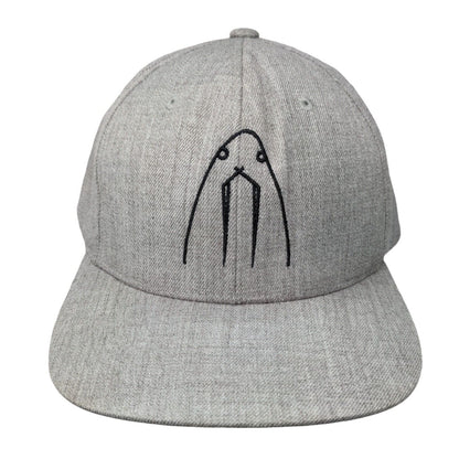 The Classics Yupoong Snapback Hat Gray One Size Solid Embroidered