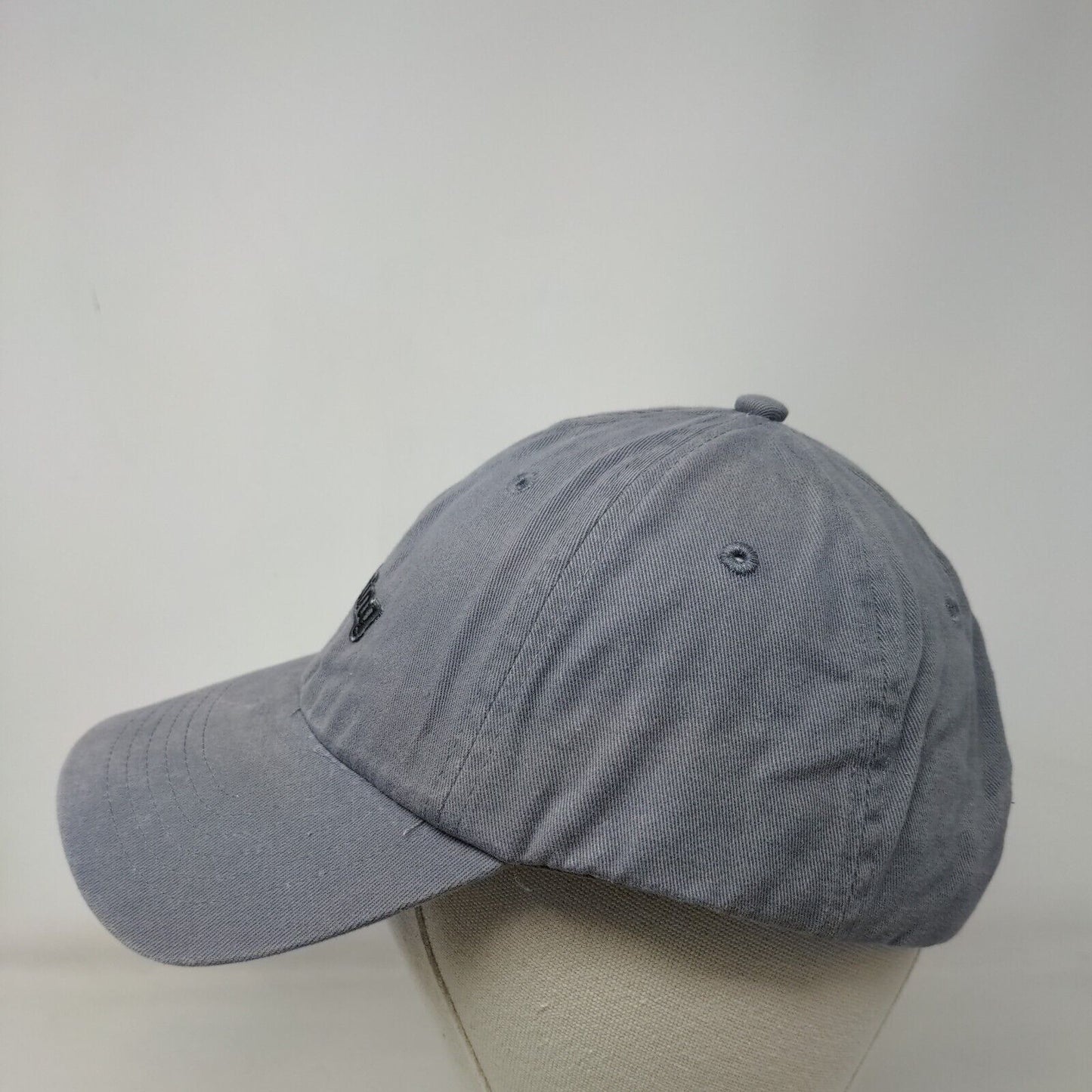 Adulting Slideback Hat Gray OSFM Adjustable Solid 6 Panel Vent Holes