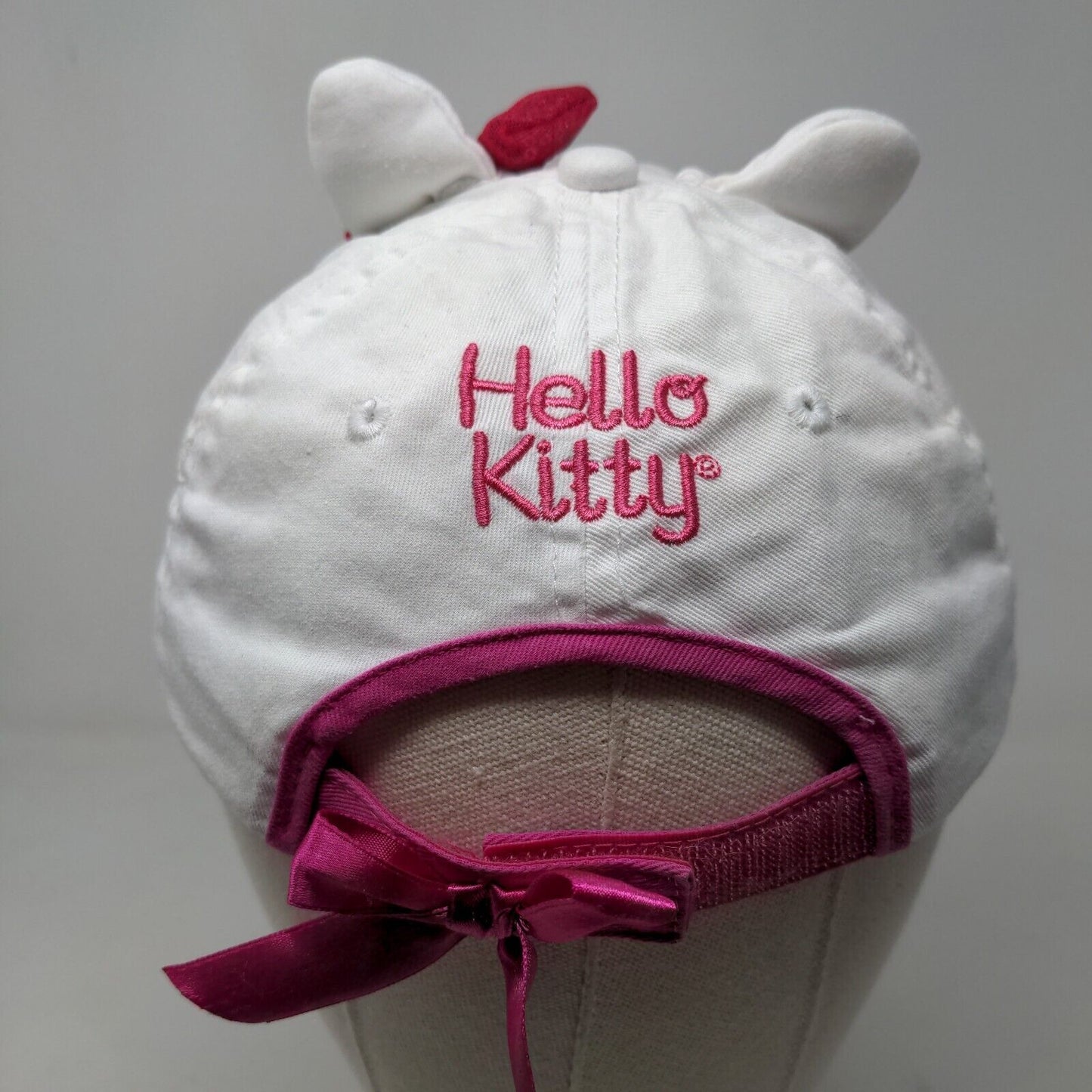 Hello Kitty Sanrio Girl's Strapback Hat White Size OSFM Embroidered Face Logo