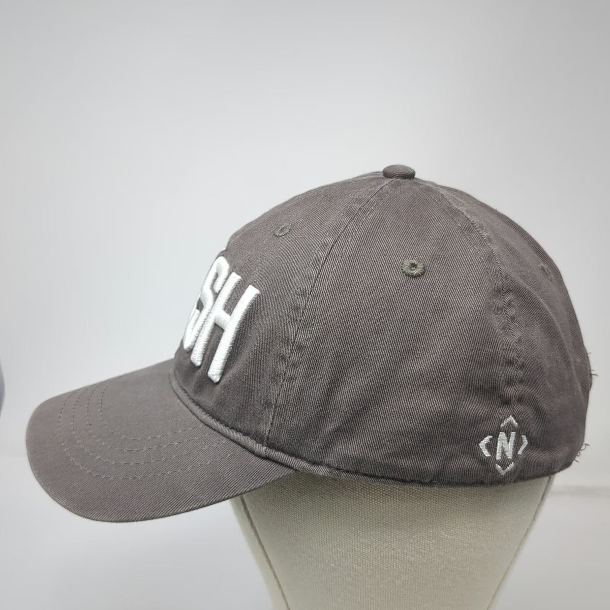 The NASH Collection Baseball Cap Gray One Size Embroidery Slideback Curved Hat