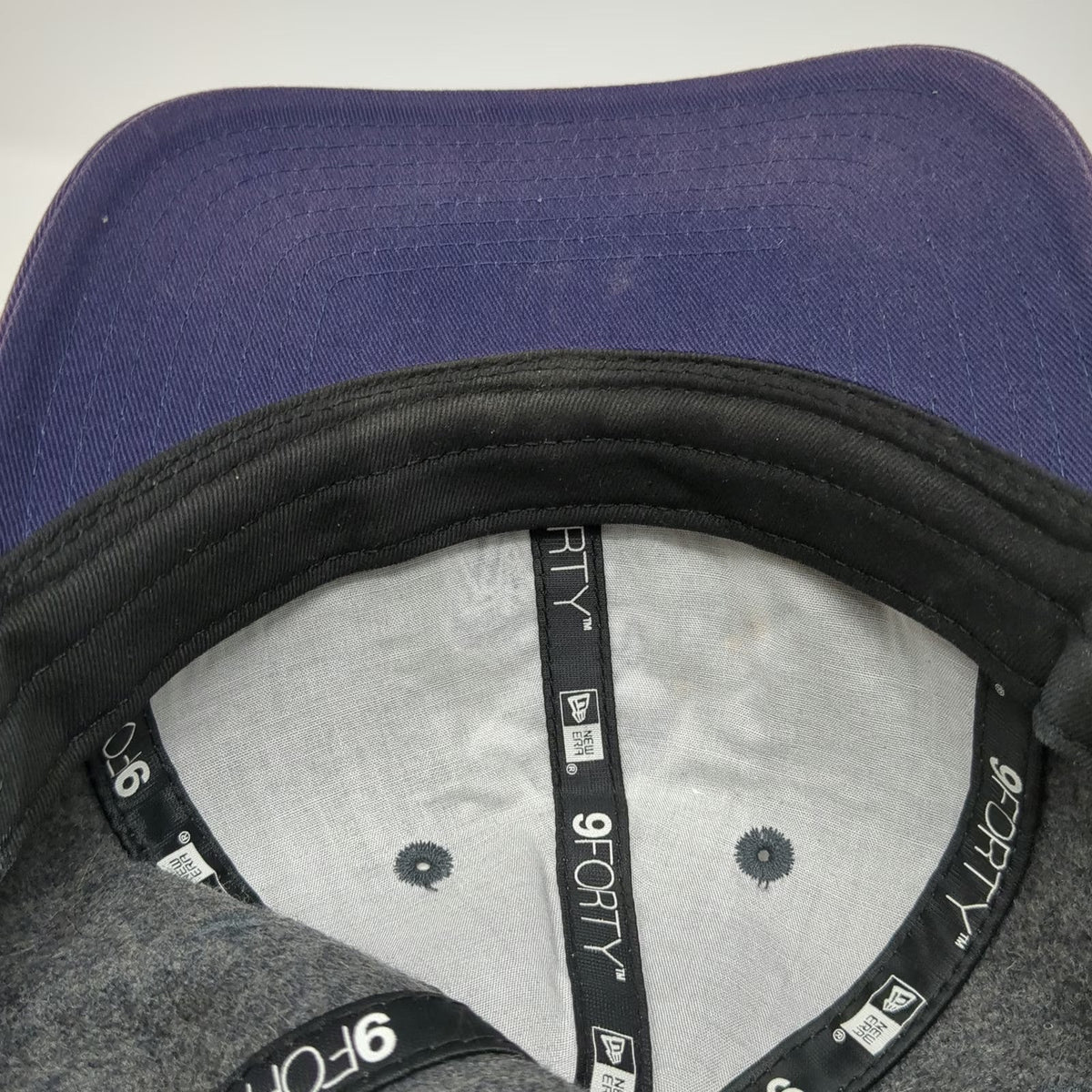 New Era Baseball Cap Gray Purple One Size NAU Lumberjacks Wool Slideback Hat