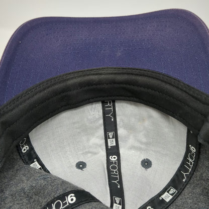 New Era Baseball Cap Gray Purple One Size NAU Lumberjacks Wool Slideback Hat