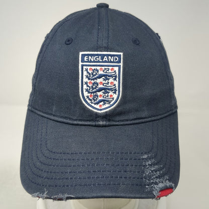 New Era England Soccer-National Blue Cap Hat One Size Three Lions Slideback FA