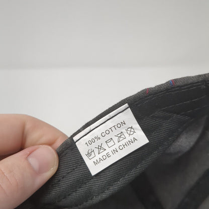 Lil Smile Slideback Hat Gray One Size Adjustable Embroidered 6 Panel Cotton