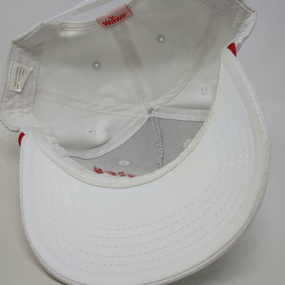 Wawa 5 Panel White One Size Hoagies Red Rope Script Snapback Polyester Hat