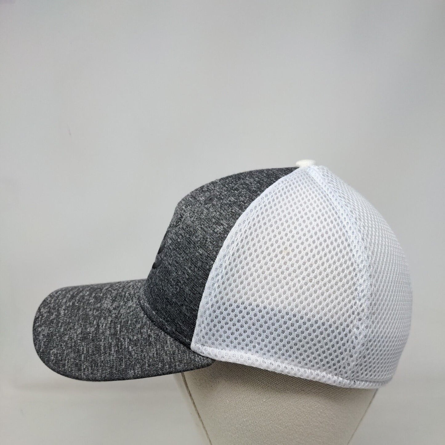 New Era 39Thirty Fitted Mesh Back Hat Gray Medium/Large Embroidered