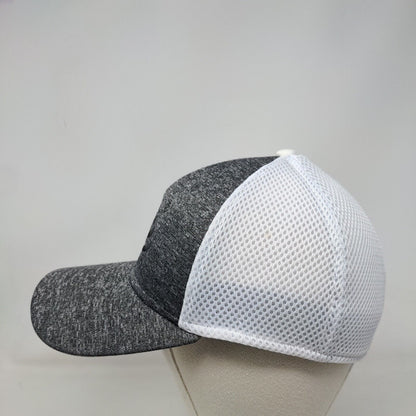 New Era 39Thirty Fitted Mesh Back Hat Gray Medium/Large Embroidered
