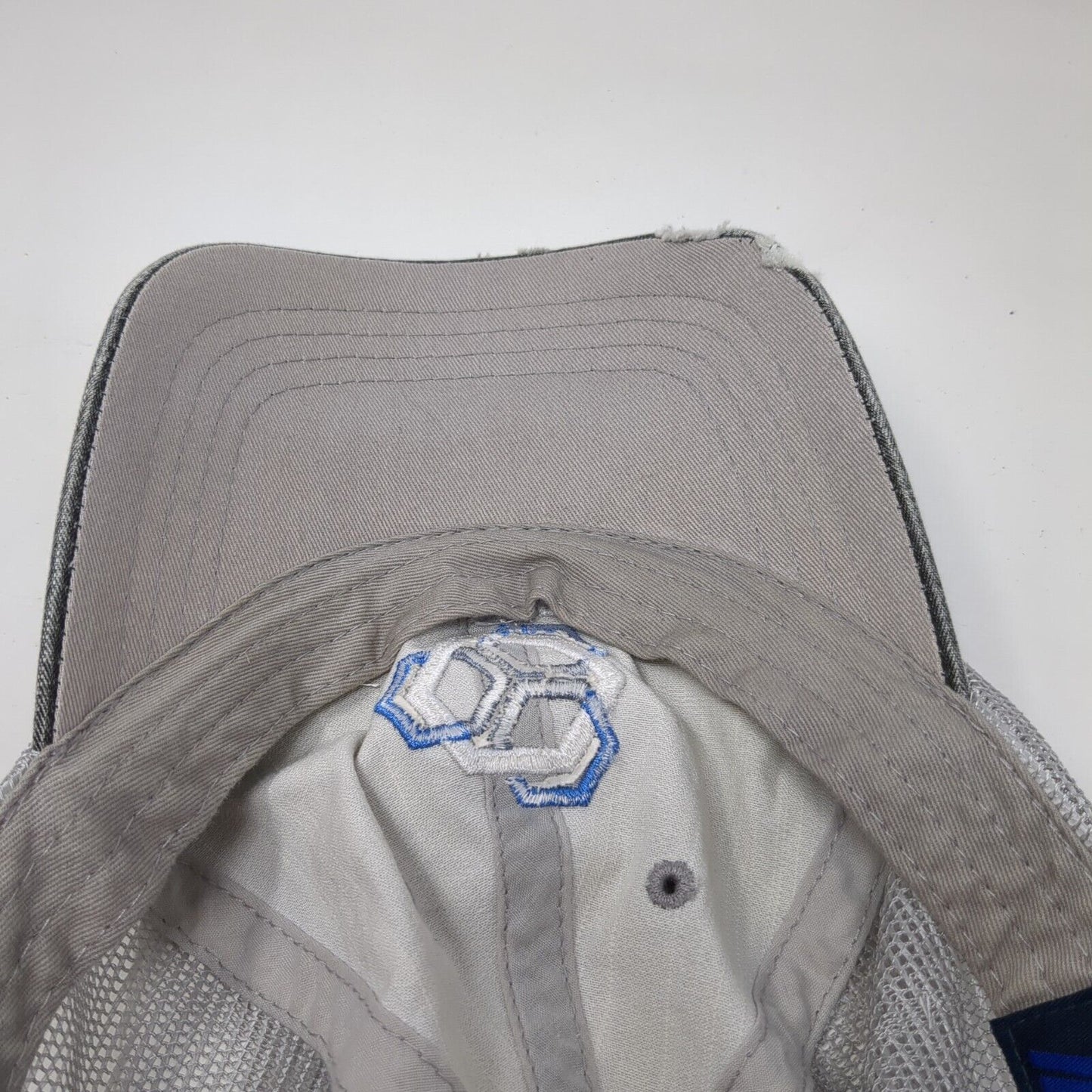 Codeworks Strapback Trucker Hat Gray One Size Adjustable Mesh Back Distressed