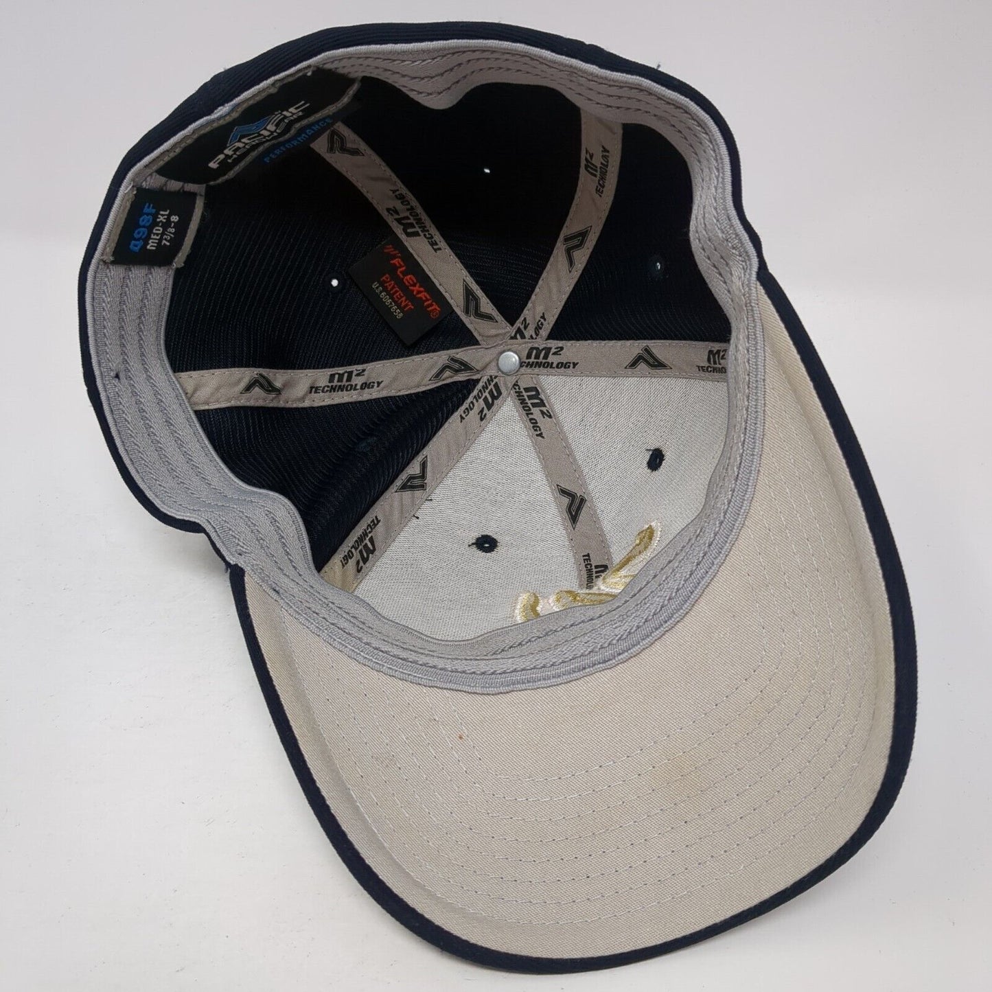 W Fitted Baseball Cap Blue Size 8 Flexfit Performance Pacific Headwear