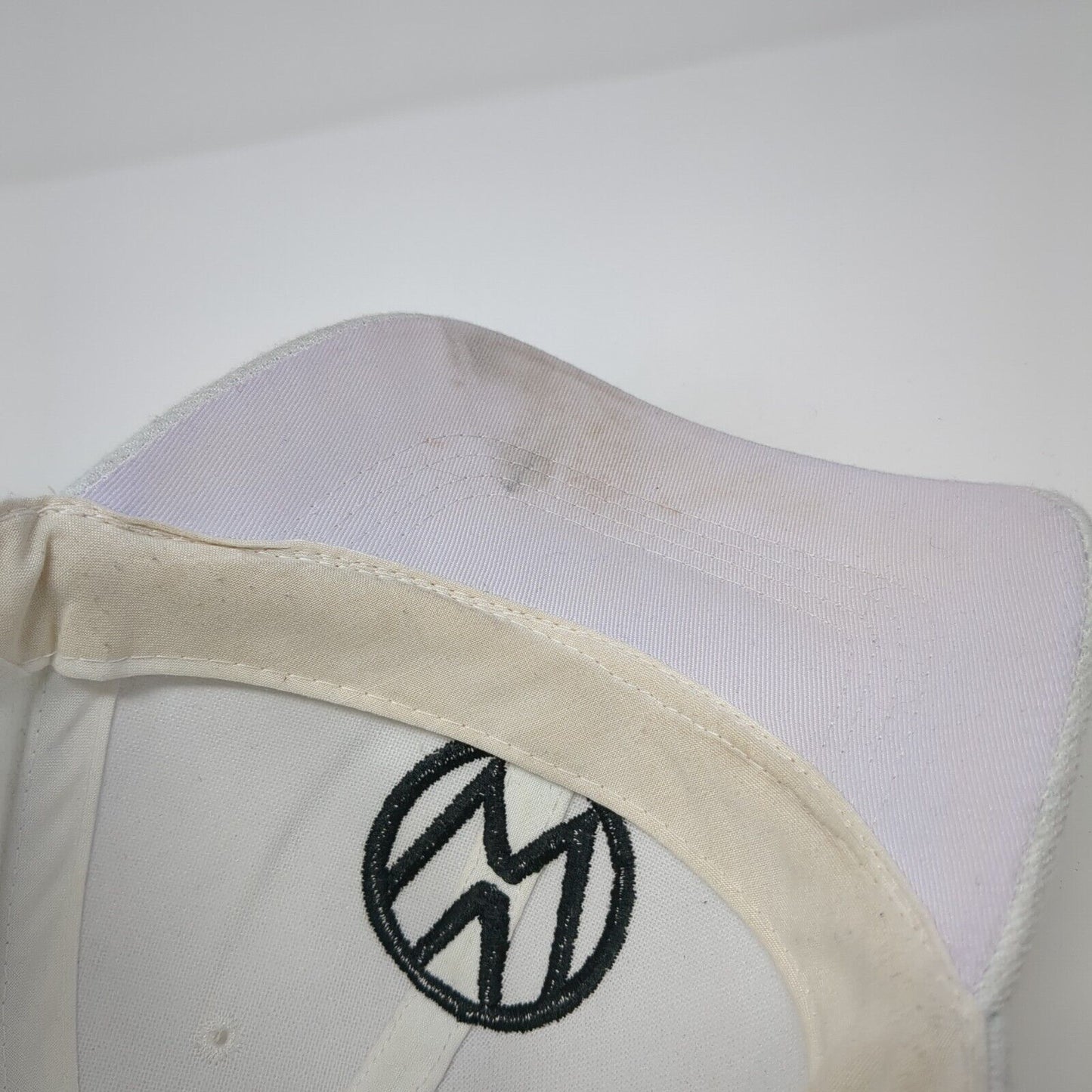 Volkswagen Strapback Hat White One Size Adjustable Embroidered Elite