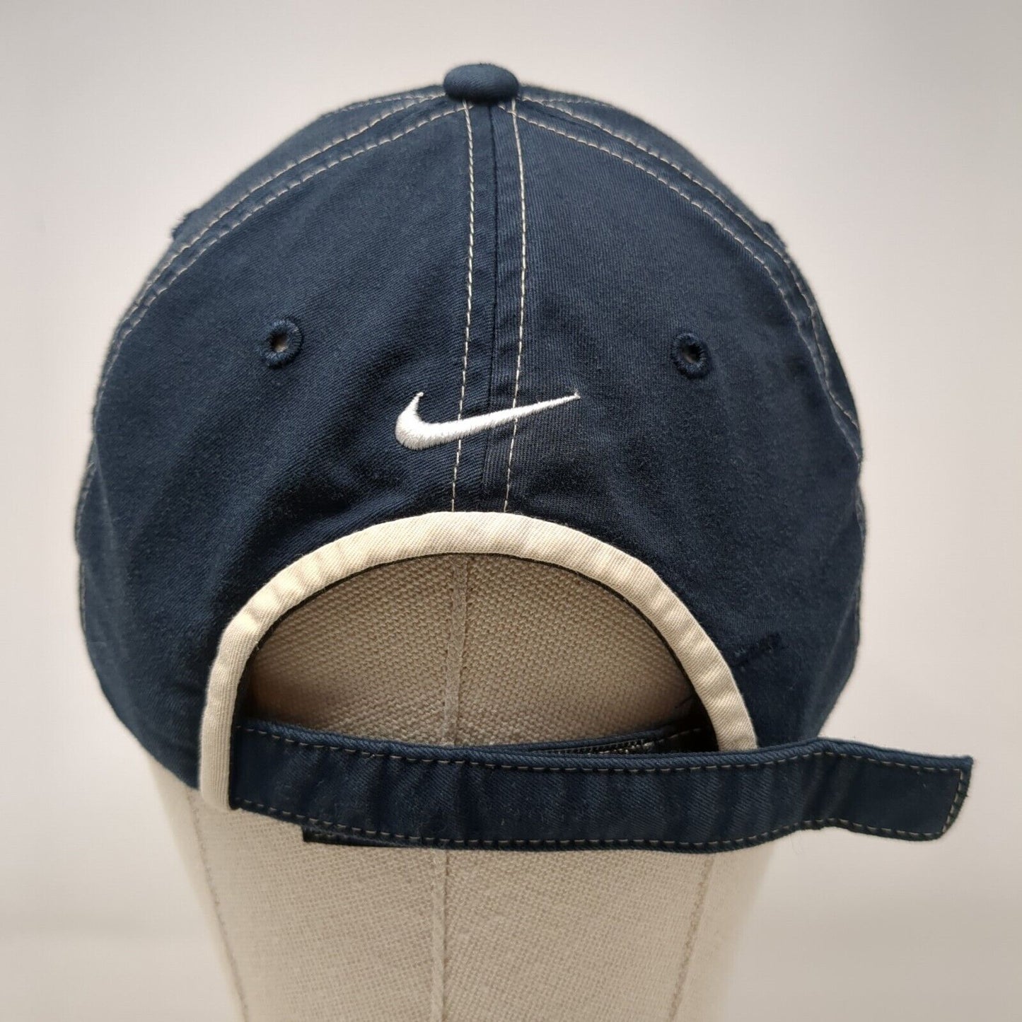 Nike Golf Strapback Hat Blue One Size Adjustable Embroidered Swoosh 6 Panel