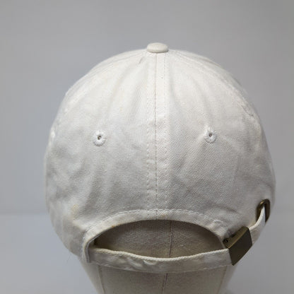 The Alabama Girl Slideback Hat White One Size Adjustable Distressed Rhinestone
