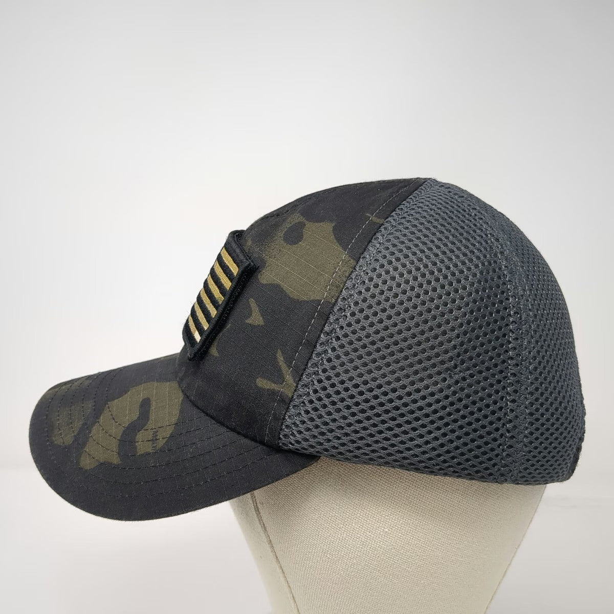 Nine Line Apparel Baseball Cap Black Camo One Size Mesh Back American Flag Hat