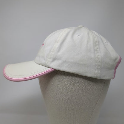 Kate Lord Baseball Cap White One Size Grand Canyon Pink Heart Trim Slideback Hat