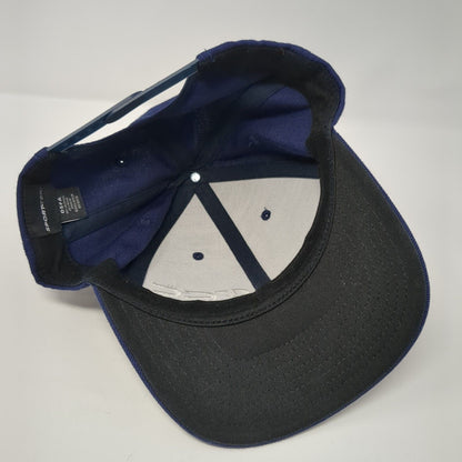 CES Snapback Hat Blue One Size Solid Adjustable Embroidered Sport-Tek
