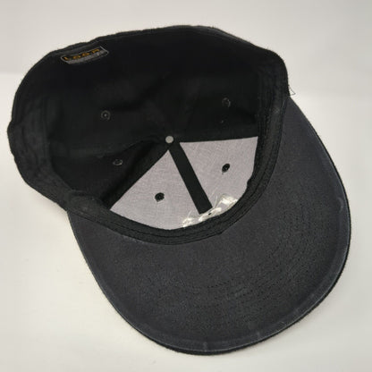 DC Fitted Hat Black 7 1/2 Embroidered Logo Solid Vent Holes L.O.G.R