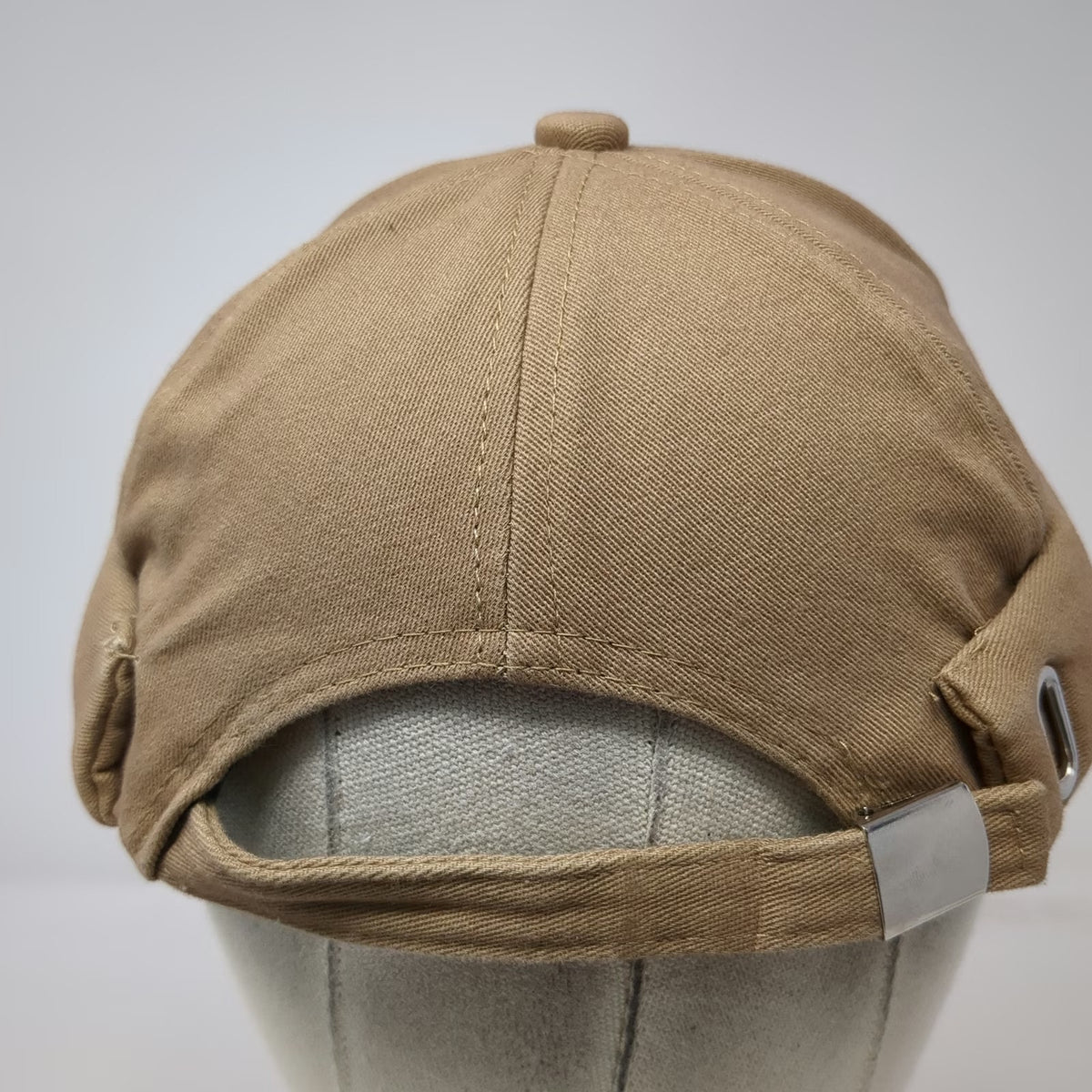 Brown Baseball Cap One Size Slideback Brimless Rolled Cuff Cotton Twill Hat