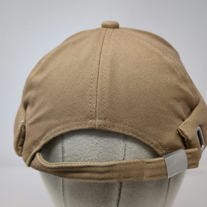Brown Baseball Cap One Size Slideback Brimless Rolled Cuff Cotton Twill Hat