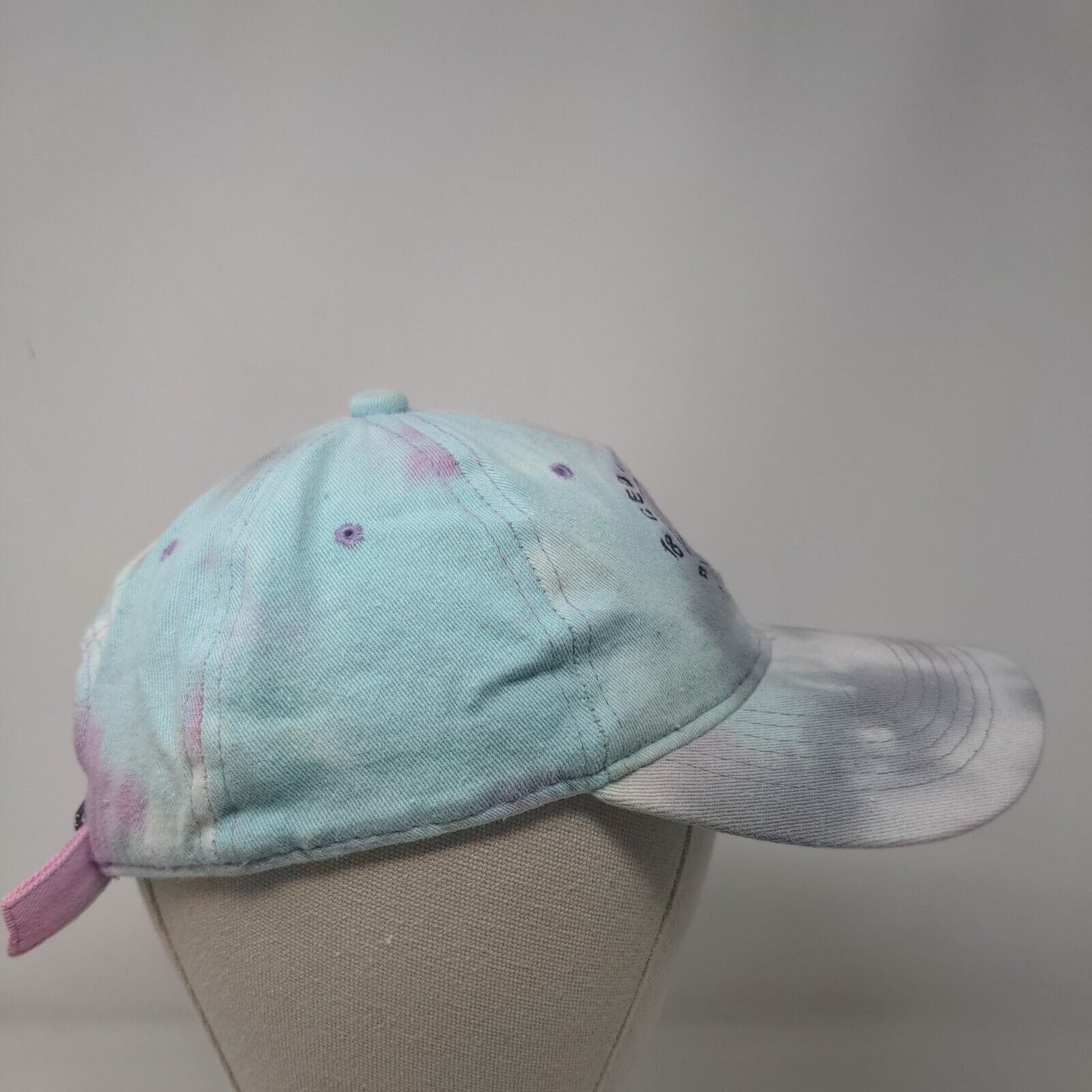 Cedar Key Florida 1869 Slideback Hat Multi One Size Embroidered Tie Dye