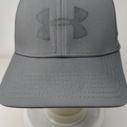 Under Armour Fitted Hat Gray Medium/Large 6 Panel Solid Vent Holes