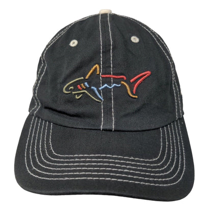 Greg Norman Strapback Hat Black OSFA Adjustable Embroidered 6 Panel