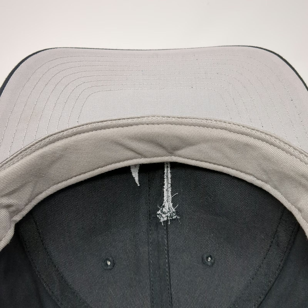 Richardson Snapback Hat Black L Fins & Pins Fish Hook Embroidery Logo Gray Under